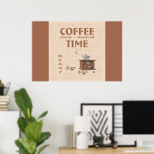 Poster Heure du café (Bureau à domicile)