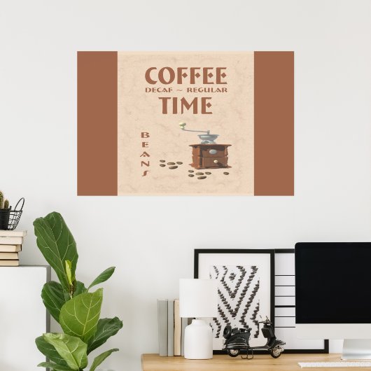Poster Heure du café (Bureau à domicile)