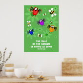 Poster Heure du chant des oiseaux (Cuisine)