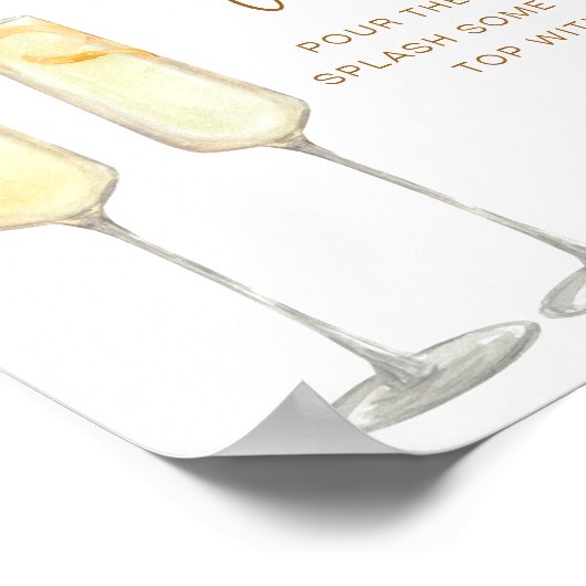 Poster Heure du Daiquiri Mariage Boho Orange Brûlée (Coin)