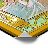 Poster Heure du jour, Alphonse Mucha (Coin)