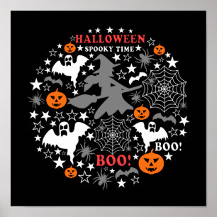 Poster Heure Éffrayante Halloween