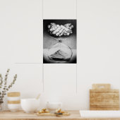 Poster Heure Hébreuse mains Crayon dessin Surreal art (Cuisine)