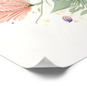 Poster Heure pour le Fleur sauvage de Baby shower de thé  (Coin)