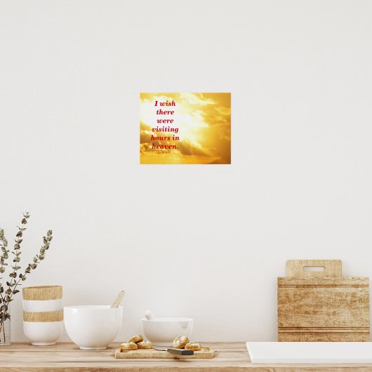 Poster Heures de visite au paradis (Cuisine)