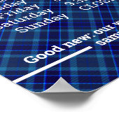 Poster Heures d'ouverture de l'entreprise avec logo et te (Coin)