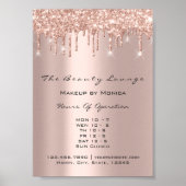 Poster Heures d'ouverture des cils de maquillage Salon Dr (Devant)