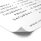 Poster Heures d'ouverture du logo Gold Business Company (Coin)