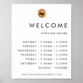 Poster Heures d'ouverture du logo Gold Business Company (Devant)