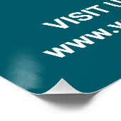 Poster Heures d'ouverture du magasin avec logo + code QR (Coin)