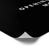 Poster Heures d'ouverture du nom du logo de l'entreprise  (Coin)