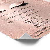 Poster Heures d'ouverture du salon de maquillage Lash Ros (Coin)