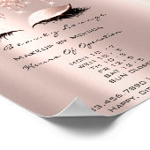 Poster Heures d'ouverture du Salon de Maquillage pour Cil (Coin)