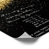 Poster Heures d'ouverture Maquillage Cils Confetti Doré N (Coin)