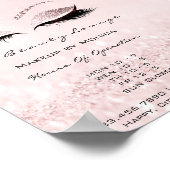 Poster Heures d'ouverture Salon de beauté Parties scintil (Coin)