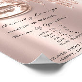 Poster Heures d'ouverture Salon Rose Drives Spark (Coin)