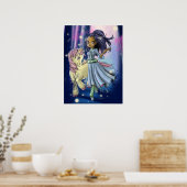 Poster Heureuse fille amérindienne et poney (Cuisine)