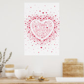 Poster Heureuse Sainte-Valentin 24x36 (Cuisine)