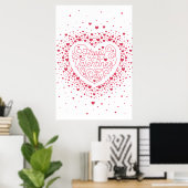 Poster Heureuse Sainte-Valentin 24x36 (Bureau à domicile)