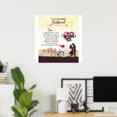 Poster Heureuse Sainte-Valentin Ma belle amie (Bureau à domicile)