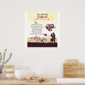 Poster Heureuse Sainte-Valentin Ma belle amie (Cuisine)