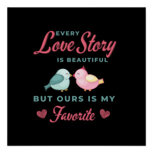 Poster Heureuse Sainte-Valentin - Romance Couple Funny