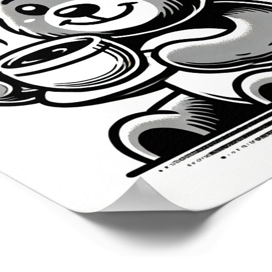 Poster Heureux avec le café (Coin)