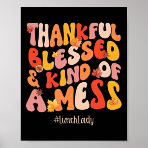 Poster Heureux Bienheureux Déjeuner Lady Vibes Automne Th