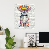 POSTER HEUREUX CHIHUAHUA TRAVERSÉ - IMPRIMER ART VINTAGE (Bureau à domicile)
