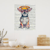 POSTER HEUREUX CHIHUAHUA TRAVERSÉ - IMPRIMER ART VINTAGE (Cuisine)