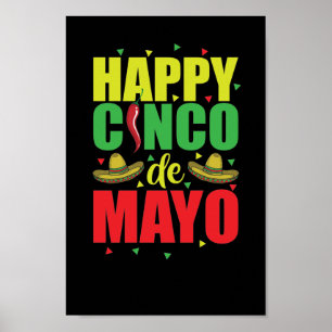 Poster Heureux Cinco de Mayo Mexiko Amerika Feiertag