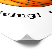 Poster Heureux citrouille d'action d'amitié (Coin)