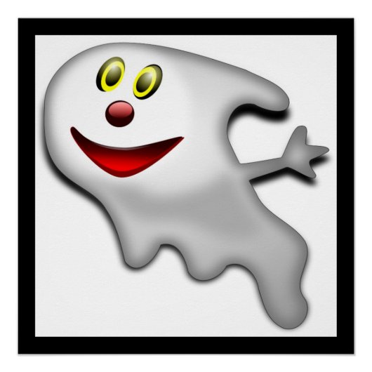 POSTER "HEUREUX HALLOWEEN" GHOST (Devant)