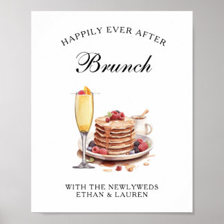 Poster Heureux Jamais après Brunch Mariage