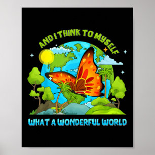 Poster Heureux Jour des terres Et Je Me Pense Quelle Merd