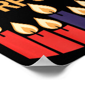 Poster Heureux Kwanzaa bougies Afrique Fête Afrique Améri (Coin)