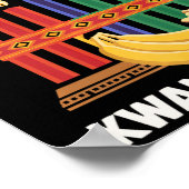 Poster Heureux Kwanzaa bougies Afrique Fête Afrique Améri (Coin)
