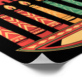 Poster Heureux Kwanzaa bougies Afrique Fête Afrique Améri (Coin)