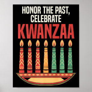 Poster Heureux Kwanzaa bougies Afrique Fête Afrique Améri