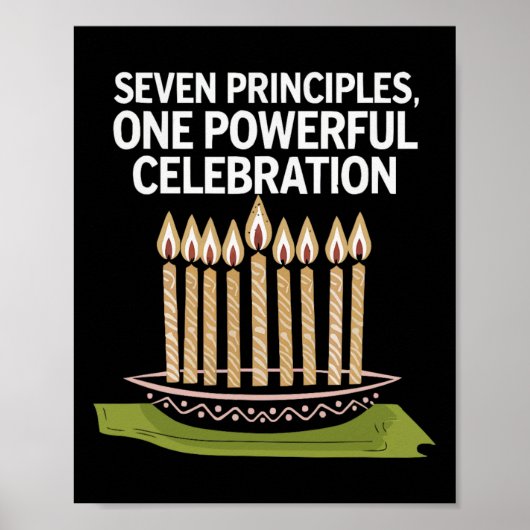 Poster Heureux Kwanzaa bougies Afrique Fête Afrique Améri (Devant)