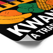 Poster Heureux Kwanzaa bougies Afrique Fête Afrique Améri (Coin)