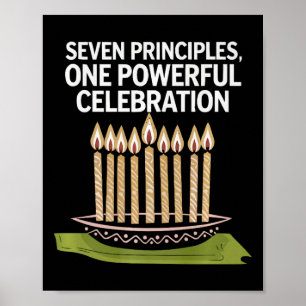 Poster Heureux Kwanzaa bougies Afrique Fête Afrique Améri