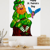 POSTER HEUREUX LEPRECHAUN ET AMI FAIRY (Cuisine)