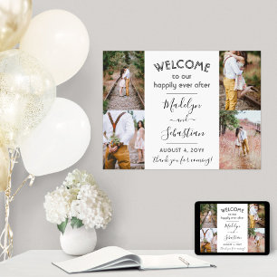 Poster Heureux Pour Toujours 6 Collage Photo de Mariage d