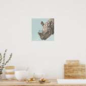 POSTER HEUREUX RHINO (Cuisine)