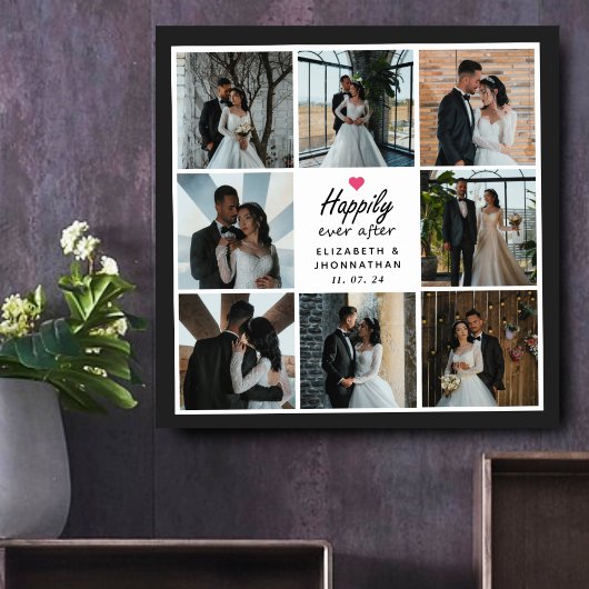 Poster Heureux toujours après la photo Mariage moderne Co