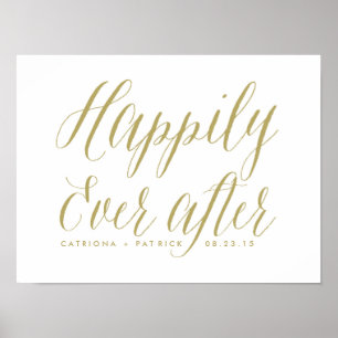 Poster Heureux toujours après l'affiche Mariage Or