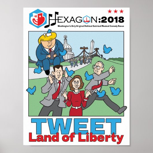 Poster Hexagon 2018 : Tweet Terre de Liberté (Devant)