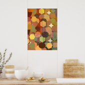 Poster Hexagons d'or : L'art moderne pour vos (Cuisine)