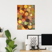 Poster Hexagons d'or : L'art moderne pour vos (Bureau à domicile)